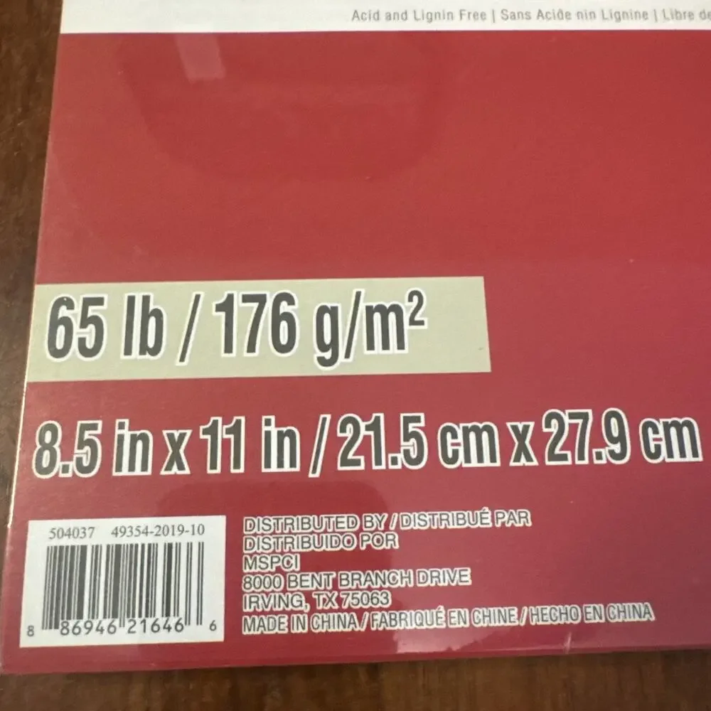 Recollections red cardstock